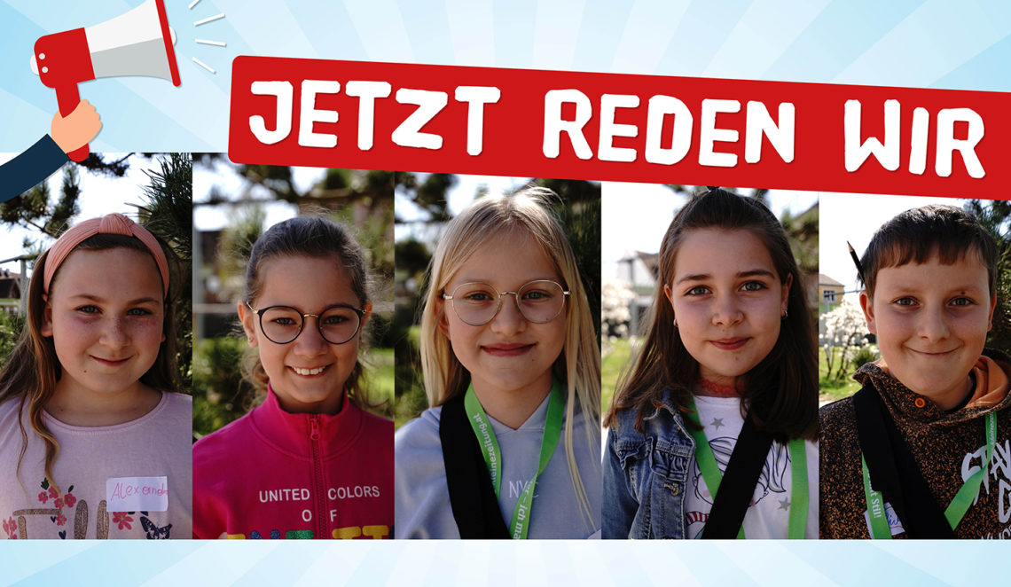 (von links nach rechts) Alexandra, Florentina, Laura, Mira und Oliver