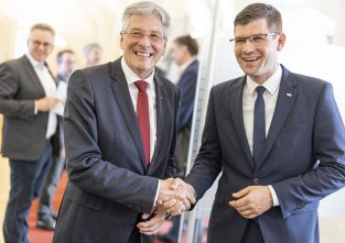 Sie werden Kärnten regieren: Peter Kaiser von der SPÖ und Martin Gruber von der ÖVP