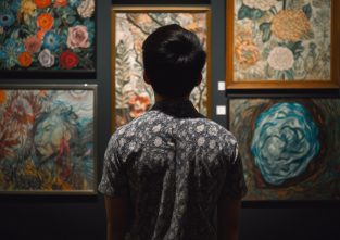 In Ausstellungen kann man viele Kunstwerke bewundern