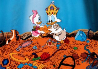 Zeichentrick-Ente Dagobert Duck wollte sein Geld nicht zur Bank bringen. Er hatte seinen eigenen Geldspeicher