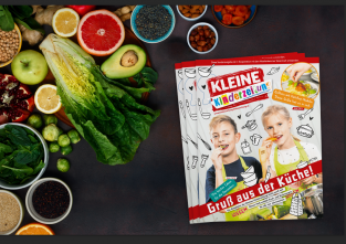 So sieht die Titelseite von unserem Kochmagazin aus