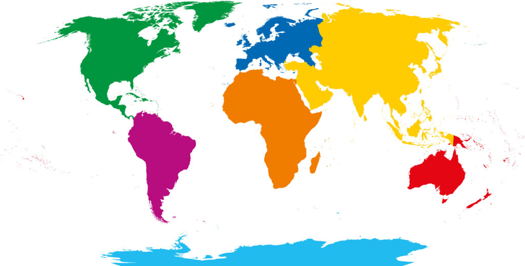 3400 Kilometer hat der Pinguin von der Antarktis (ganz unten in Hellblau) bis nach Australien (ganz rechts in Rot) zurückgelegt.