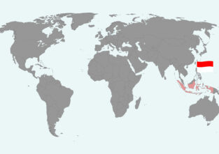 Indonesien liegt in Südostasien