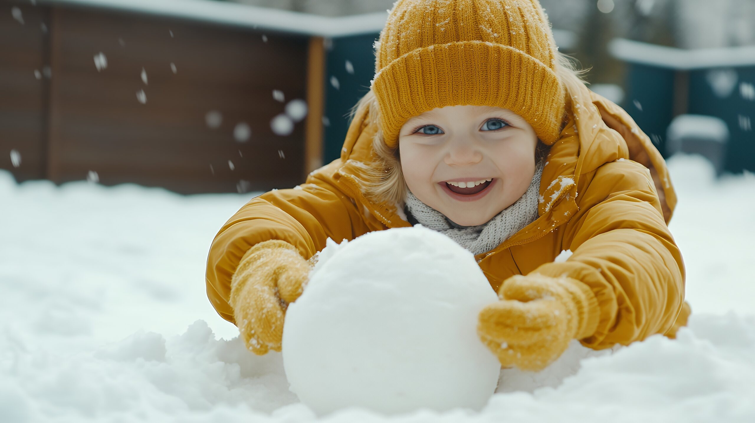 Im Schnee kann man herrlich spielen