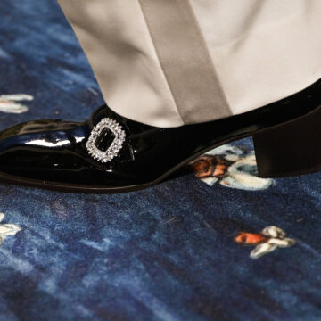 Formel-1-Rennfahrer Lewis Hamilton (40) trug auffällige Schuhe (Imago/Sipa USA)